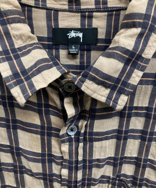 stussy（ステューシー）stussy (ステューシー) Sonoma Plaid ブラウン サイズ:Lの古着・服飾アイテム