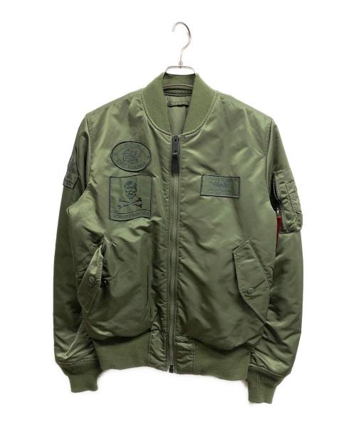 ALPHA（アルファ）ALPHA (アルファ) MA-1ジャケット グリーン サイズ:Mの古着・服飾アイテム