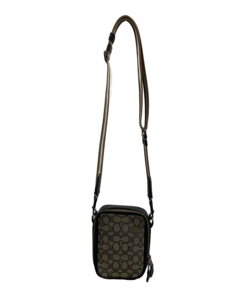 COACH（コーチ）COACH (コーチ) シグネチャージャガードスタントン クロスボディバッグ ブラウンの古着・服飾アイテム