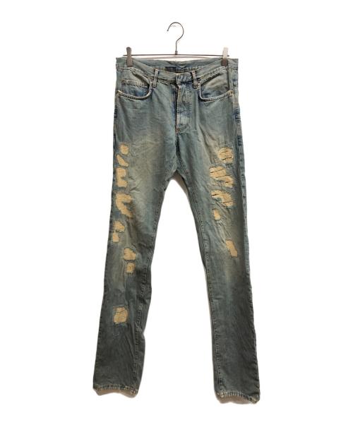 DIOR HOMME（ディオール オム）DIOR HOMME (ディオール オム) クラッシュ&リペア加工 デニムパンツ/crash denim インディゴ サイズ:30の古着・服飾アイテム