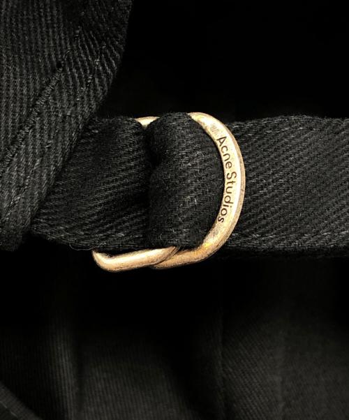 Acne studios（アクネ ストゥディオズ）ACNE STUDIOS (アクネ ストゥディオズ) ツイルロゴキャップ ブラック 未使用品の古着・服飾アイテム