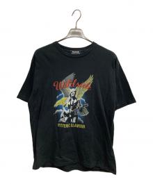 Hysteric Glamour×WILDSIDE YOHJI YAMAMOTO（ヒステリックグラマー×ワイルドサイド ヨウジ ヤマモト）の古着「コラボプリントTシャツ」｜ブラック
