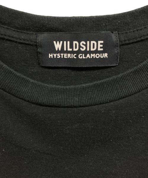 Hysteric Glamour（ヒステリックグラマー）Hysteric Glamour (ヒステリックグラマー) WILDSIDE YOHJI YAMAMOTO (ワイルドサイド ヨウジ ヤマモト) コラボプリントTシャツ ブラック サイズ:5の古着・服飾アイテム