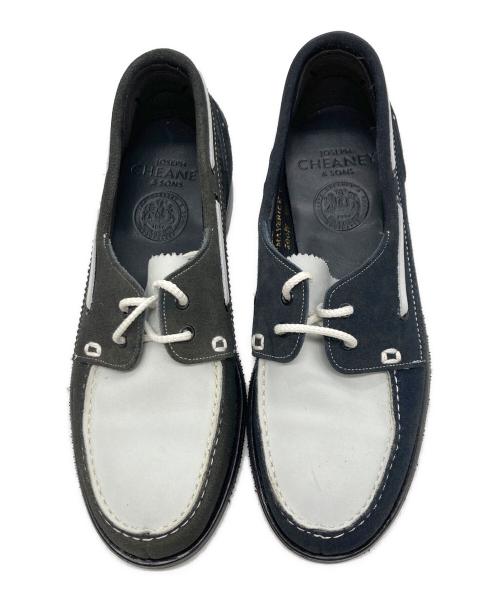 JOSEPH CHEANEY（ジョセフチーニー）Joseph Cheaney (ジョセフチーニー) スウェードシューズ ホワイト×ブラック サイズ:US7の古着・服飾アイテム