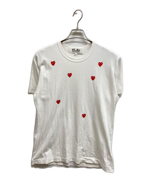 PLAY COMME des GARCONS（プレイコムデギャルソン）PLAY COMME des GARCONS (プレイコムデギャルソン) プリントTシャツ ホワイト サイズ:Lの古着・服飾アイテム