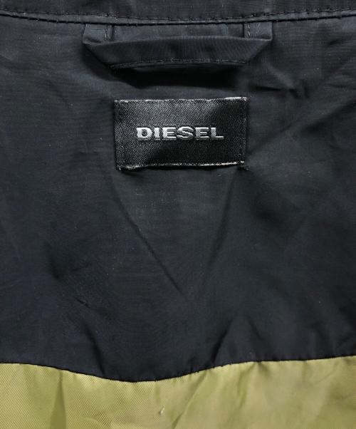 DIESEL（ディーゼル）DIESEL (ディーゼル) ナイロンミドル丈ジャケット ブラック サイズ:Mの古着・服飾アイテム