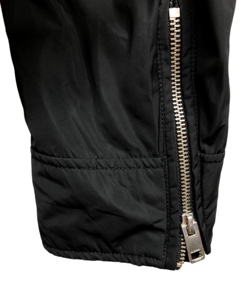 DIESEL（ディーゼル）DIESEL (ディーゼル) ナイロンミドル丈ジャケット ブラック サイズ:Mの古着・服飾アイテム