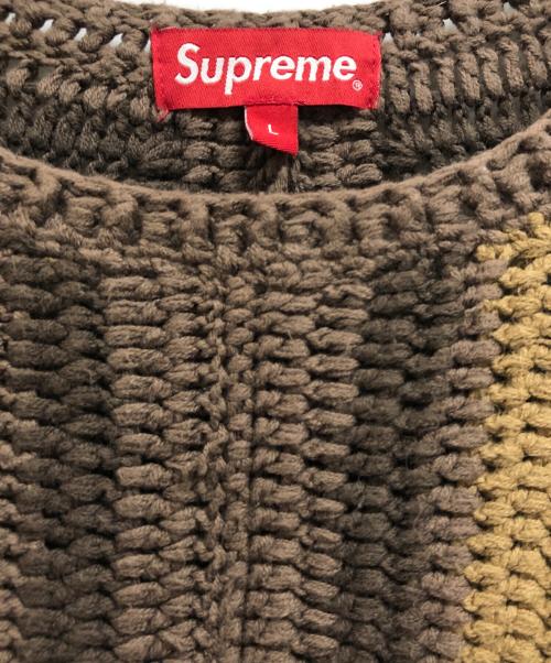 SUPREME（シュプリーム）SUPREME (シュプリーム) Hand Crocheted Sweater ブラウン サイズ:Lの古着・服飾アイテム