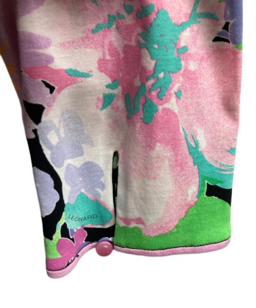LEONARD FASHION（レオナールファッション）LEONARD FASHION (レオナールファッション) カシュクールブラウス ピンク×ブラック サイズ:Lの古着・服飾アイテム