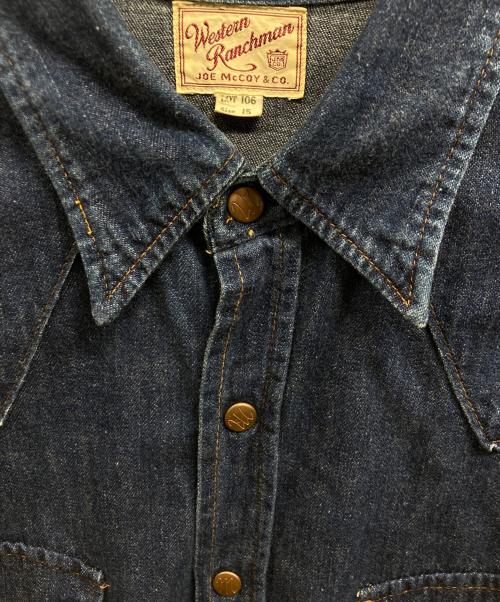 Joe McCOY（ジョーマッコイ）Joe McCOY (ジョーマッコイ) ウエスタンデニムシャツ インディゴ サイズ:15の古着・服飾アイテム