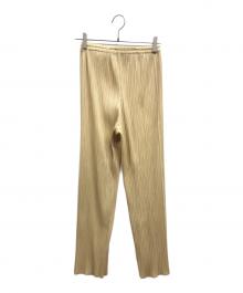 PLEATS PLEASE（プリーツプリーズ）の古着「プリーツパンツ」｜ベージュ