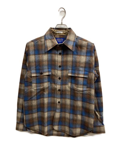 PENDLETON（ペンドルトン）PENDLETON (ペンドルトン) WAREHOUSE (ウエアハウス) ウールシャツ ブラウン サイズ:Mの古着・服飾アイテム
