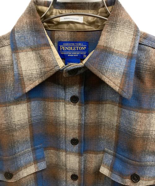 PENDLETON（ペンドルトン）PENDLETON (ペンドルトン) WAREHOUSE (ウエアハウス) ウールシャツ ブラウン サイズ:Mの古着・服飾アイテム
