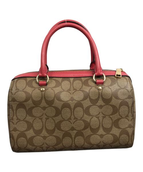 COACH（コーチ）COACH (コーチ) 2WAYバッグ/COACH ベージュ×ピンクの古着・服飾アイテム