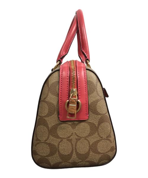 COACH（コーチ）COACH (コーチ) 2WAYバッグ/COACH ベージュ×ピンクの古着・服飾アイテム