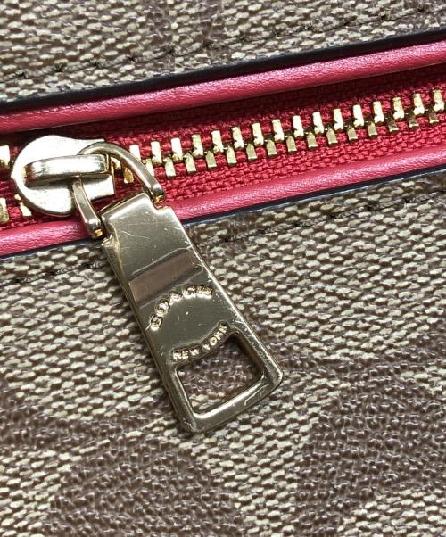 COACH（コーチ）COACH (コーチ) 2WAYバッグ/COACH ベージュ×ピンクの古着・服飾アイテム