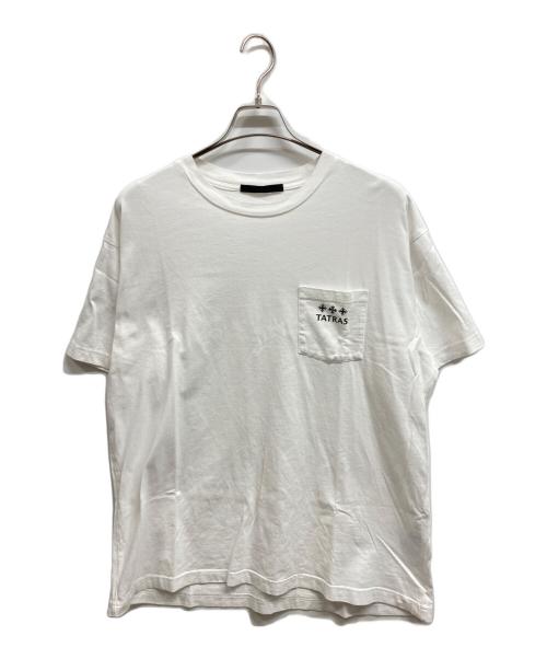 TATRAS（タトラス）TATRAS (タトラス) オチェアーノ バックロゴ 胸ポケット Tシャツ ホワイト サイズ:Mの古着・服飾アイテム