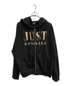 JUST CAVALLIジャストカヴァリ）の古着「ジップパーカー/JUST CAVALLI」｜ブラック
