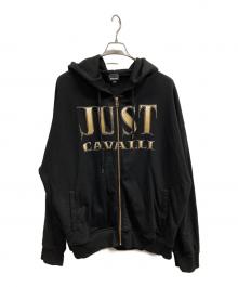 JUST CAVALLI（ジャストカヴァリ）の古着「ジップパーカー/JUST CAVALLI」｜ブラック