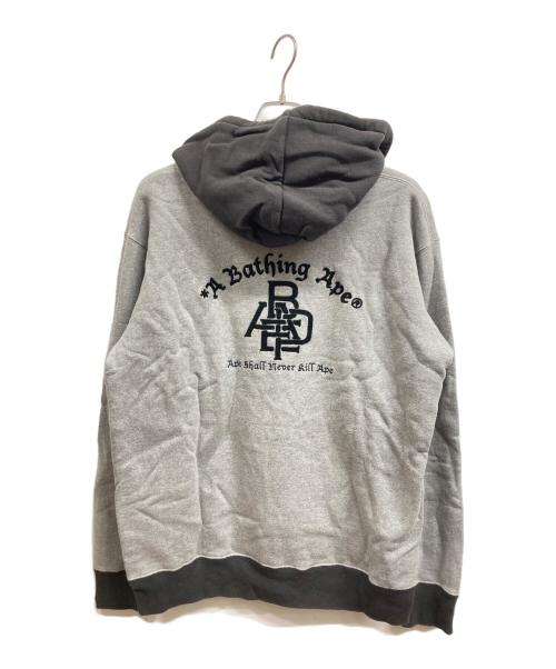 A BATHING APE（アベイシングエイプ）A BATHING APE (アベイシングエイプ) 後付けパーカー グレー サイズ:Lの古着・服飾アイテム