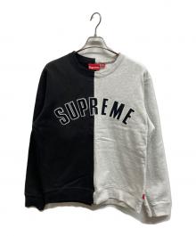 SUPREME（シュプリーム）の古着「Split Crewneck Sweatshirt」｜ブラック×ホワイト