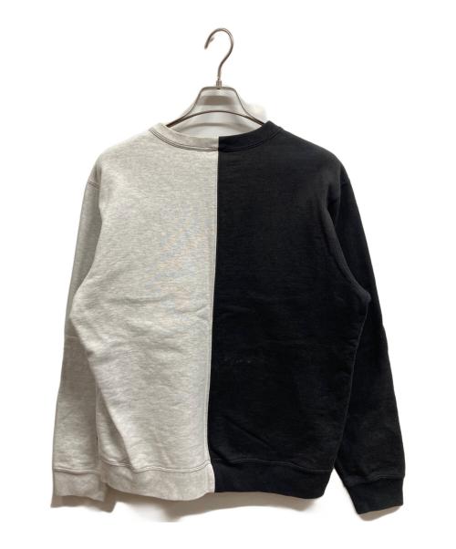 SUPREME（シュプリーム）Supreme (シュプリーム) Split Crewneck Sweatshirt ブラック×ホワイト サイズ:Mの古着・服飾アイテム
