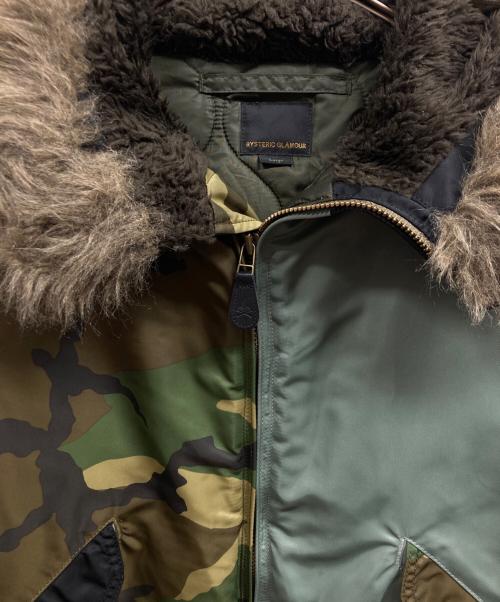 Hysteric Glamour（ヒステリックグラマー）Hysteric Glamour (ヒステリックグラマー) プリマロフトエアフォースジャケット カーキ サイズ:Lの古着・服飾アイテム