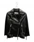 DIESEL（ディーゼル）の古着「L-EDMEA-Aラムレザーライダースジャケット」｜ブラック