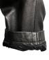 中古・古着 DIESEL (ディーゼル) L-EDMEA-Aラムレザーライダースジャケット ブラック サイズ:XS：23000円