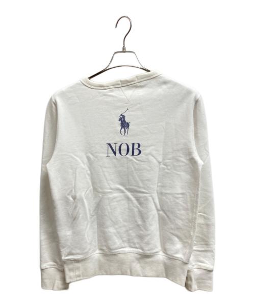 POLO RALPH LAUREN（ポロ・ラルフローレン）POLO RALPH LAUREN (ポロ・ラルフローレン) プリントスウェット ホワイト サイズ:Sの古着・服飾アイテム