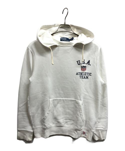 POLO RALPH LAUREN（ポロ・ラルフローレン）POLO RALPH LAUREN (ポロ・ラルフローレン) 後付けパーカー ホワイト サイズ:Sの古着・服飾アイテム