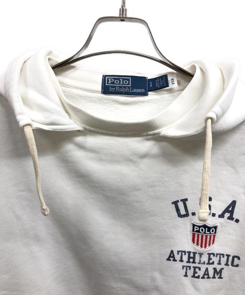 POLO RALPH LAUREN（ポロ・ラルフローレン）POLO RALPH LAUREN (ポロ・ラルフローレン) 後付けパーカー ホワイト サイズ:Sの古着・服飾アイテム