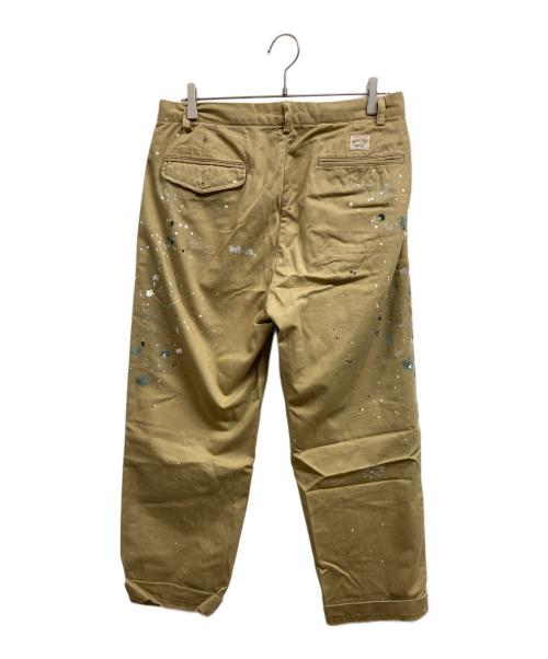 POLO RALPH LAUREN（ポロ・ラルフローレン）POLO RALPH LAUREN (ポロ・ラルフローレン) ペイント加工チノパンツ ベージュ サイズ:78.5cm (W31)の古着・服飾アイテム