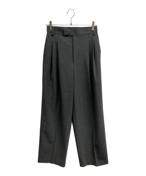 Whim Gazette（ウィムガゼット）Whim Gazette (ウィムガゼット) ワイドタックパンツ グレー サイズ:36の古着・服飾アイテム