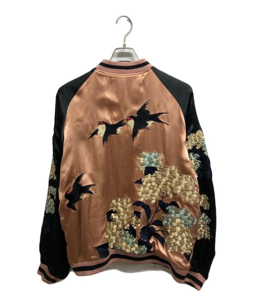百花繚乱（ヒャッカリョウラン）百花繚乱 (ヒャッカリョウラン) リバーシブルスカジャン/百花繚乱 ブラック×ピンク サイズ:Lの古着・服飾アイテム