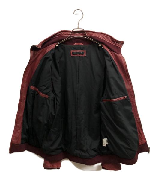 Liugoo Leathers（リューグーレザーズ）LIUGOO LEATHERS (リューグーレザーズ) ラムレザージャケット レッド サイズ:LLの古着・服飾アイテム