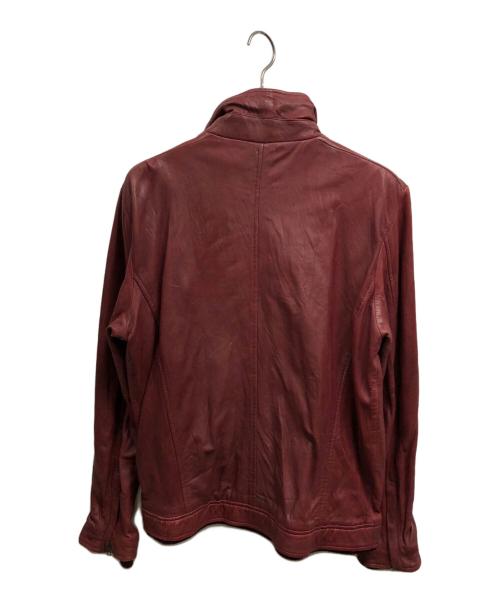 Liugoo Leathers（リューグーレザーズ）LIUGOO LEATHERS (リューグーレザーズ) ラムレザージャケット レッド サイズ:LLの古着・服飾アイテム