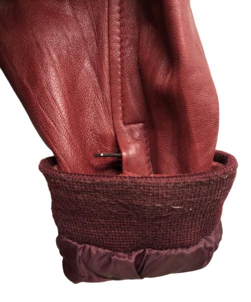 Liugoo Leathers（リューグーレザーズ）LIUGOO LEATHERS (リューグーレザーズ) ラムレザージャケット レッド サイズ:LLの古着・服飾アイテム