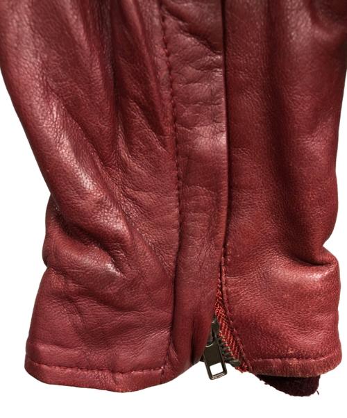 Liugoo Leathers（リューグーレザーズ）LIUGOO LEATHERS (リューグーレザーズ) ラムレザージャケット レッド サイズ:LLの古着・服飾アイテム