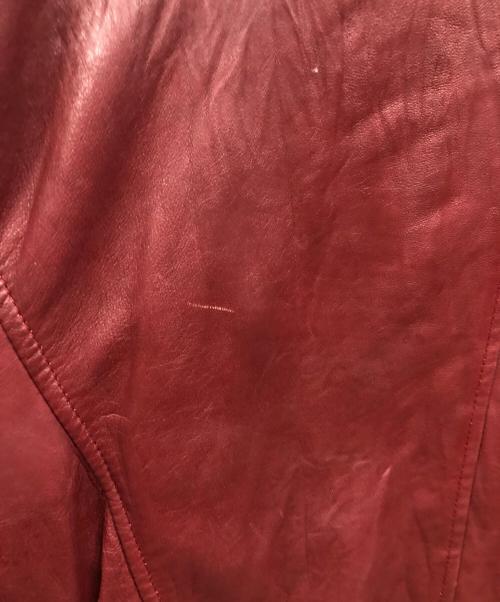 Liugoo Leathers（リューグーレザーズ）LIUGOO LEATHERS (リューグーレザーズ) ラムレザージャケット レッド サイズ:LLの古着・服飾アイテム