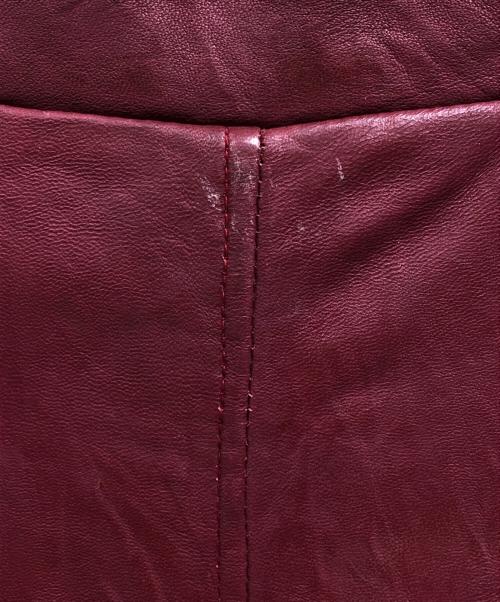 Liugoo Leathers（リューグーレザーズ）LIUGOO LEATHERS (リューグーレザーズ) ラムレザージャケット レッド サイズ:LLの古着・服飾アイテム