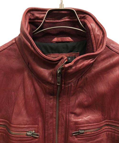 Liugoo Leathers（リューグーレザーズ）LIUGOO LEATHERS (リューグーレザーズ) ラムレザージャケット レッド サイズ:LLの古着・服飾アイテム