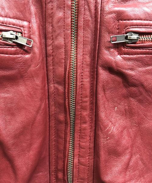 Liugoo Leathers（リューグーレザーズ）LIUGOO LEATHERS (リューグーレザーズ) ラムレザージャケット レッド サイズ:LLの古着・服飾アイテム