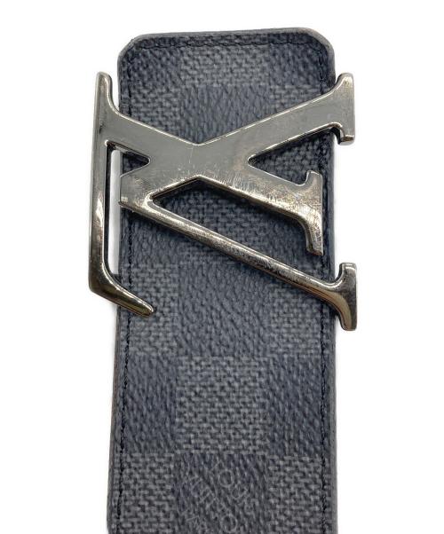 LOUIS VUITTON（ルイ ヴィトン）LOUIS VUITTON (ルイ ヴィトン) サンチュール LVイニシャル 40MM 85/34 ブラック・グレーの古着・服飾アイテム