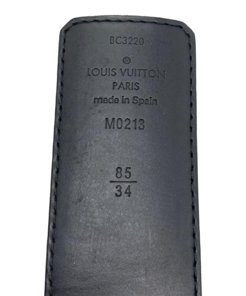 LOUIS VUITTON（ルイ ヴィトン）LOUIS VUITTON (ルイ ヴィトン) サンチュール LVイニシャル 40MM 85/34 ブラック・グレーの古着・服飾アイテム