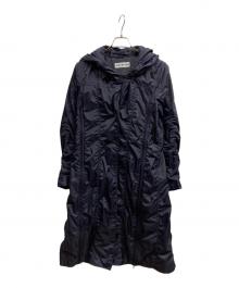 ISSEY MIYAKE（イッセイミヤケ）の古着「フードロングコート/パラシュートコート」｜ネイビー