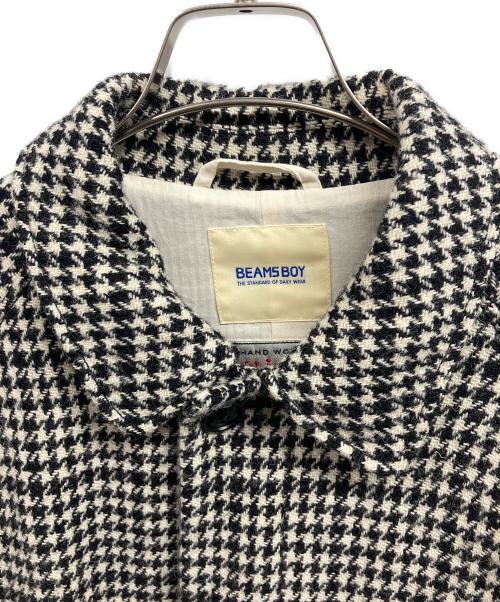 BEAMS BOY（ビームスボーイ）BEAMS BOY (ビームスボーイ) Harris Tweed (ハリスツイード) バルカラーコート/BEAMS BOY/Harris Tweed ホワイト サイズ:FREEの古着・服飾アイテム