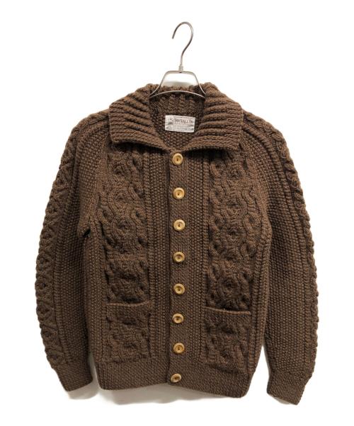 INVERALLAN（インバーアラン）INVERALLAN (インバーアラン) ケーブルニットカーディガン ブラウン サイズ:不明の古着・服飾アイテム