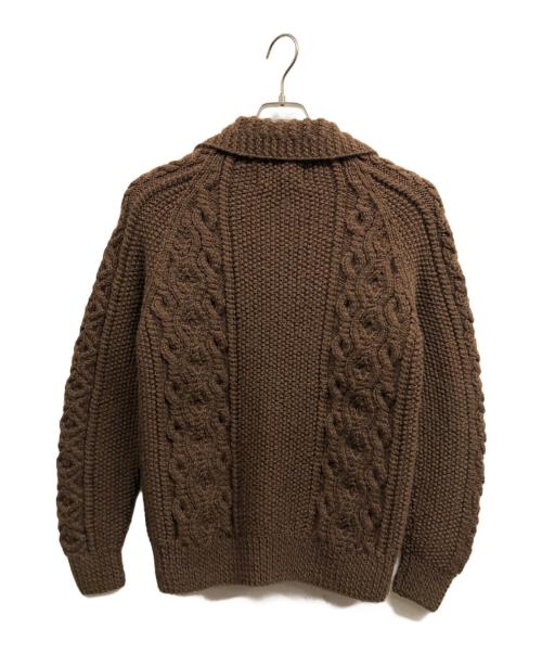 INVERALLAN（インバーアラン）INVERALLAN (インバーアラン) ケーブルニットカーディガン ブラウン サイズ:不明の古着・服飾アイテム