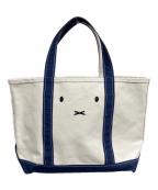 L.L.Bean×FLOWER MIFFYエルエルビーン）の古着「コラボトートバッグ/L.L.Bean/Flower miffy」｜ネイビー×ベージュ